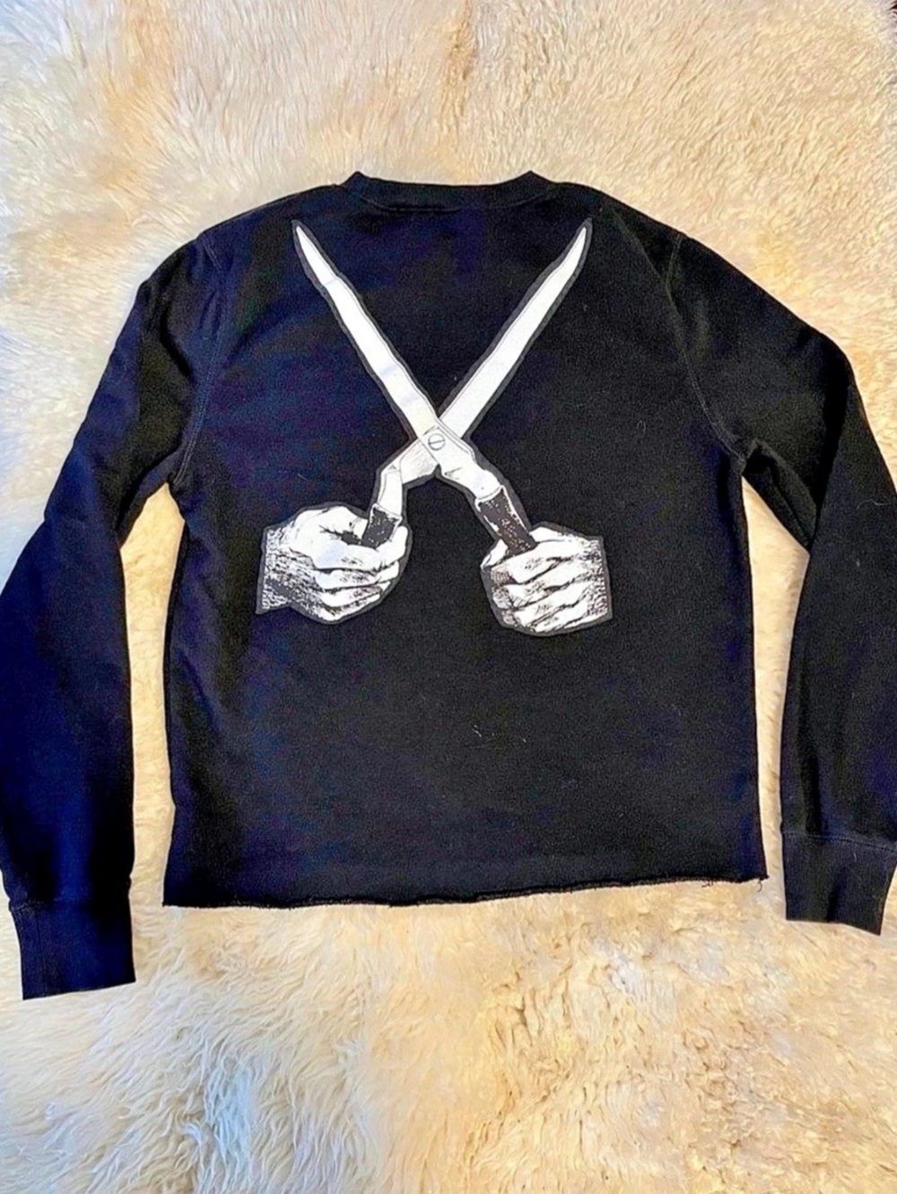 The-Black-Flag Everything Went Black Horror Tour Punk Grunge Size Small Pullover